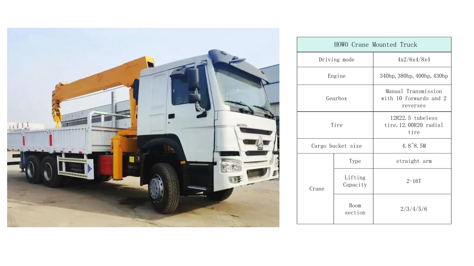 HOWO Crane Mounted Truck