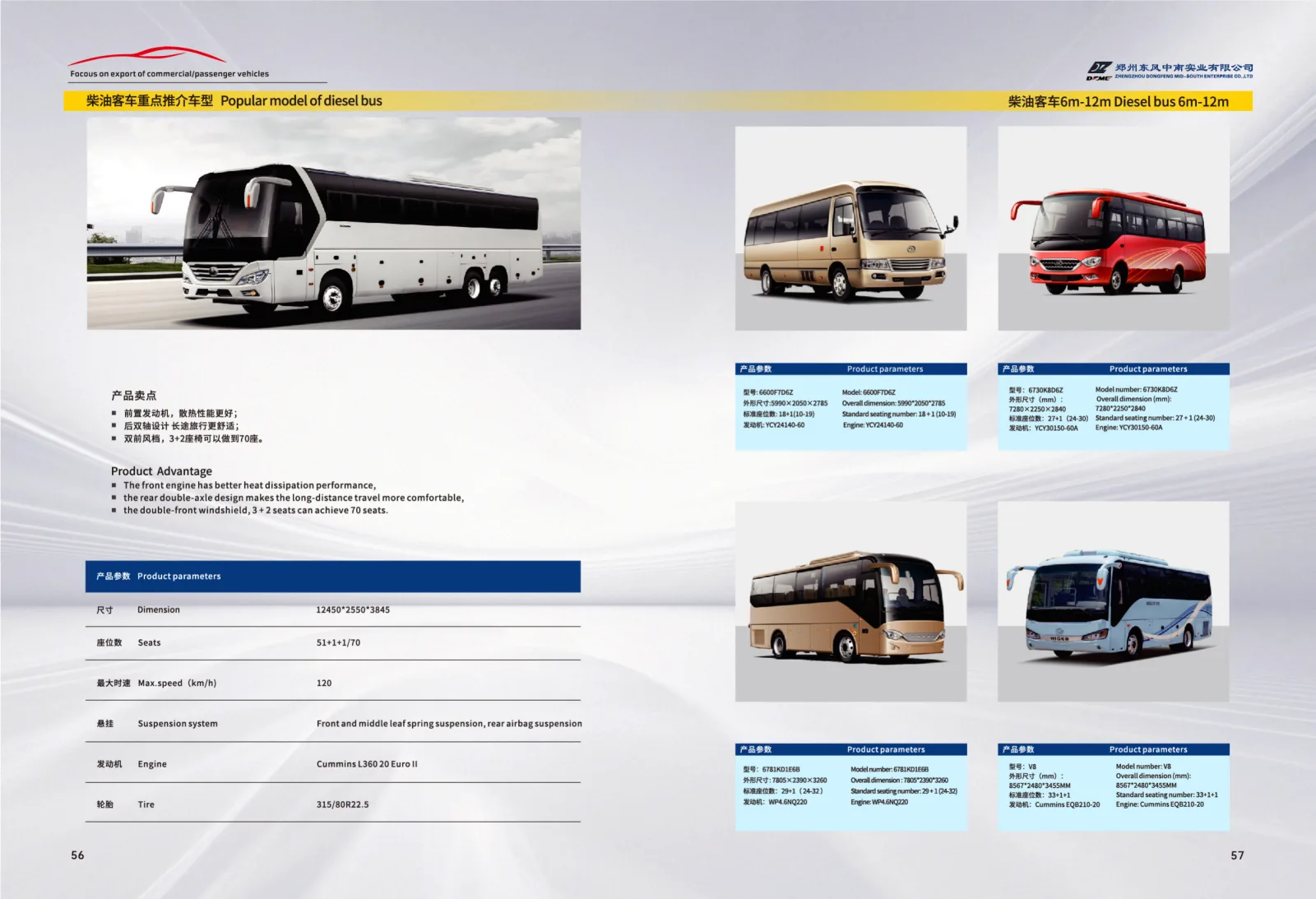 Diesel Bus 6m-12m