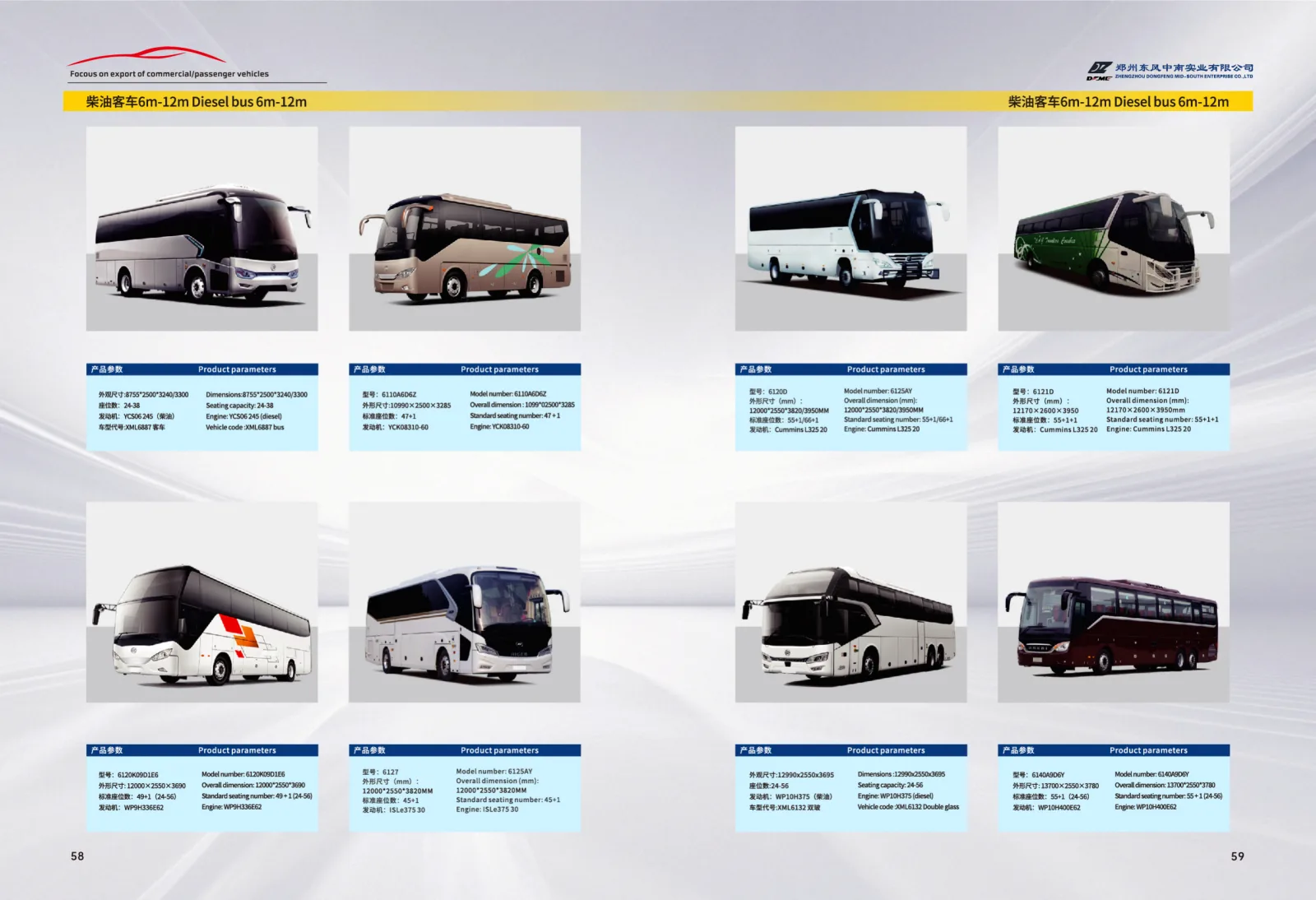 Diesel bus 6m-12m