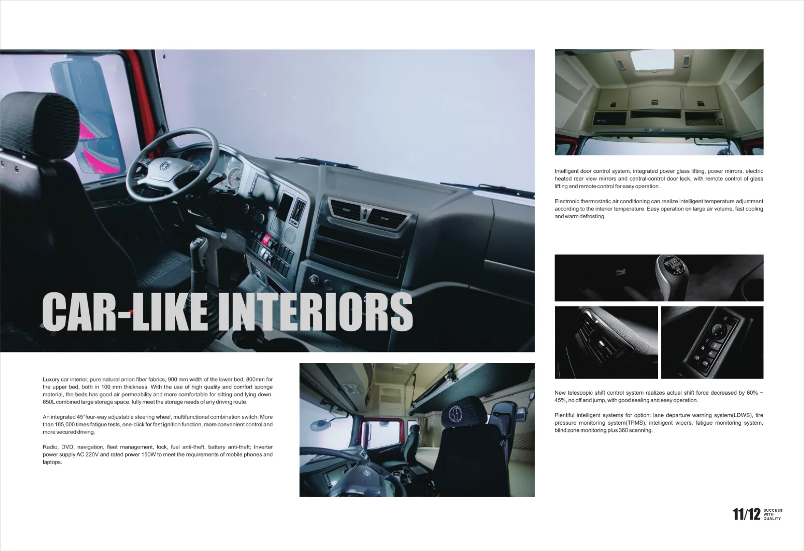 Car-Like Interiors Truck Interior System