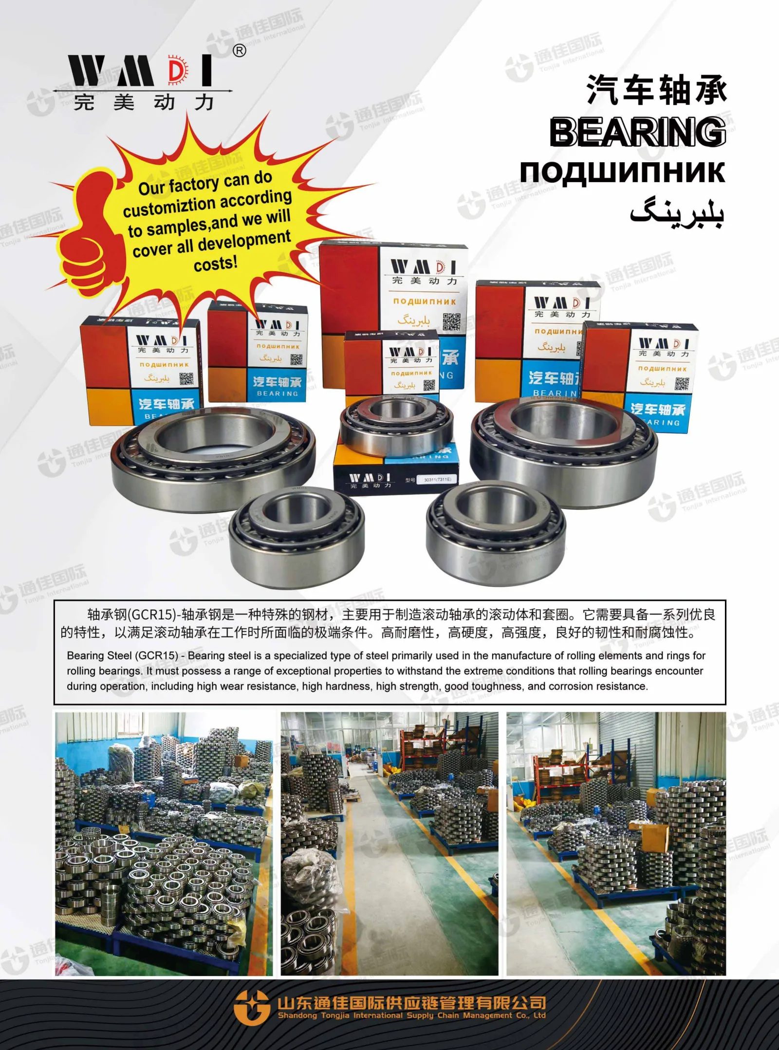 WMDI Vehicle Bearing (Automotive Bearing)