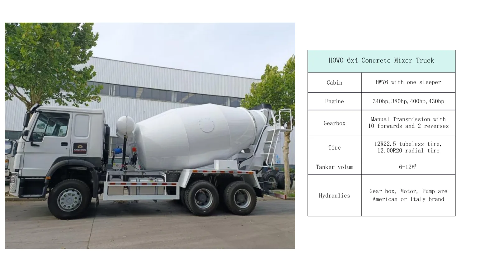 HOWO 6x4 Concrete Mixer Truck