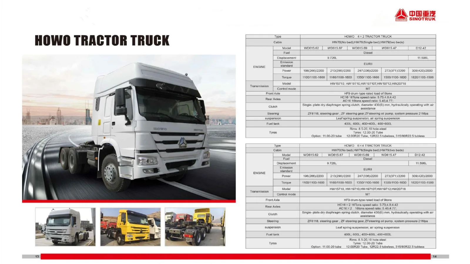 HOWO 4×2 Tractor Truck