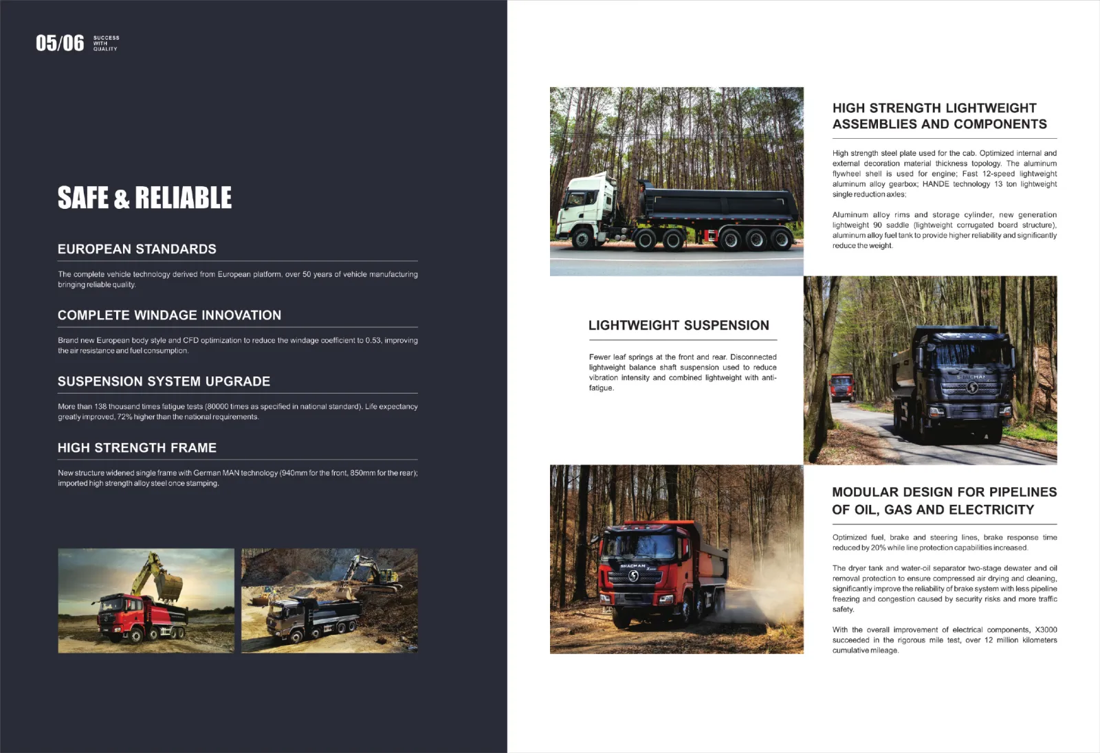 European Standard Truck with High Strength Lightweight Assemblies