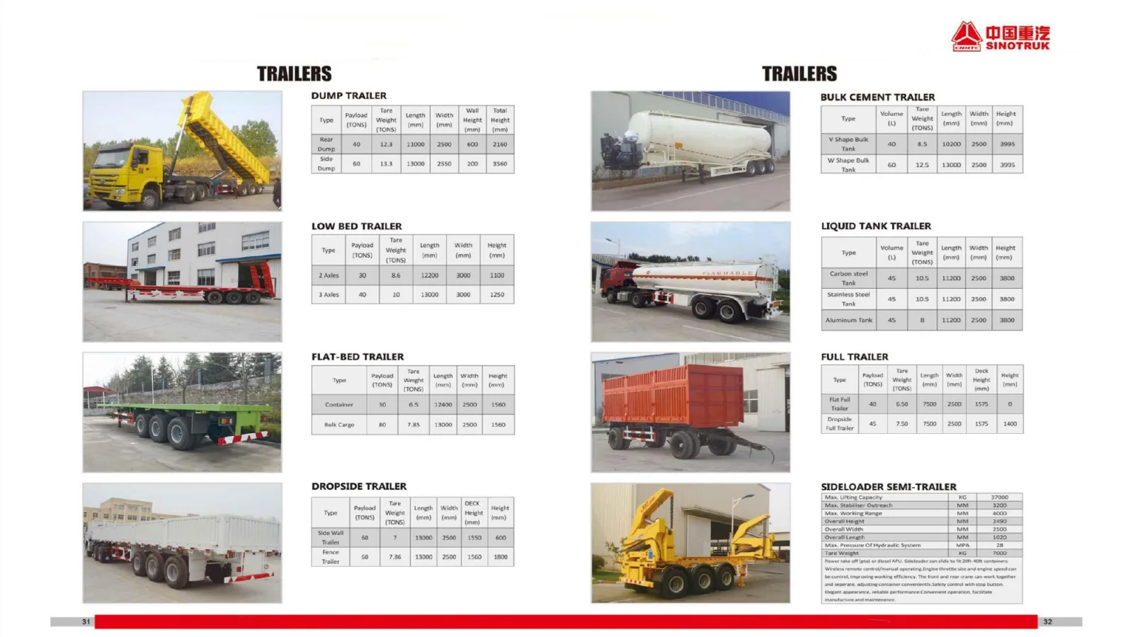 Sideloader Semi-Trailer