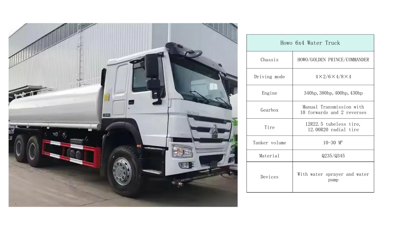 Howo 6x4 Water Truck