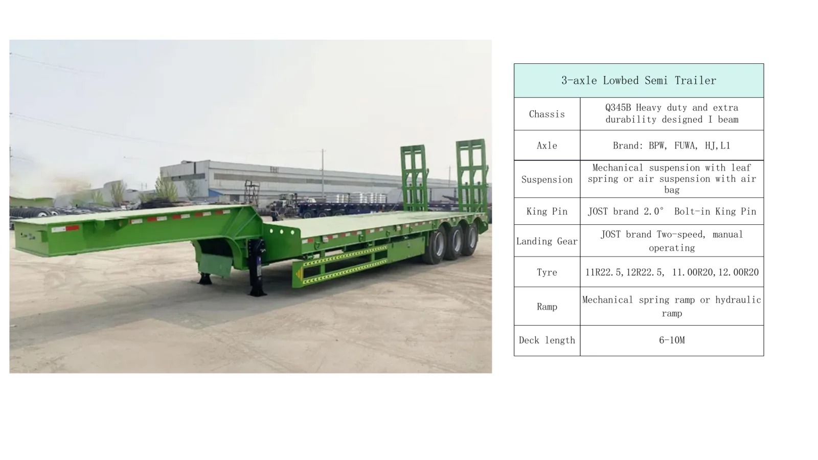3-axle Lowbed Semi Trailer