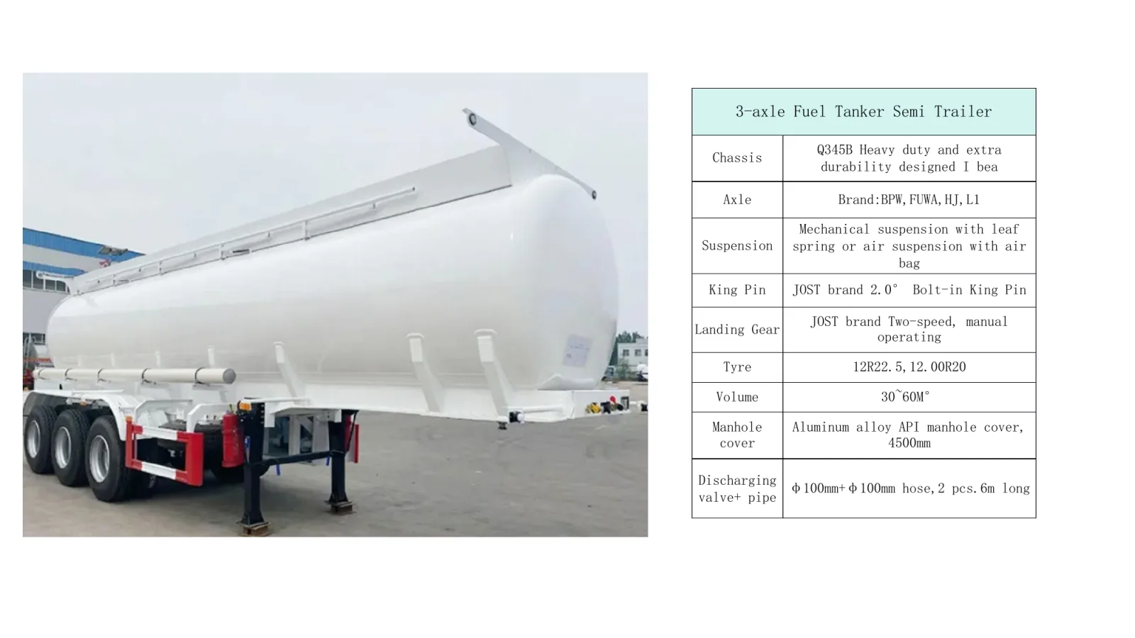 3-axle Fuel Tanker Semi Trailer