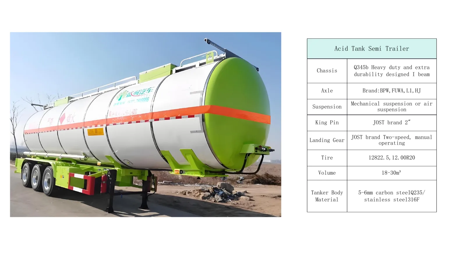 Acid Tank Semi Trailer