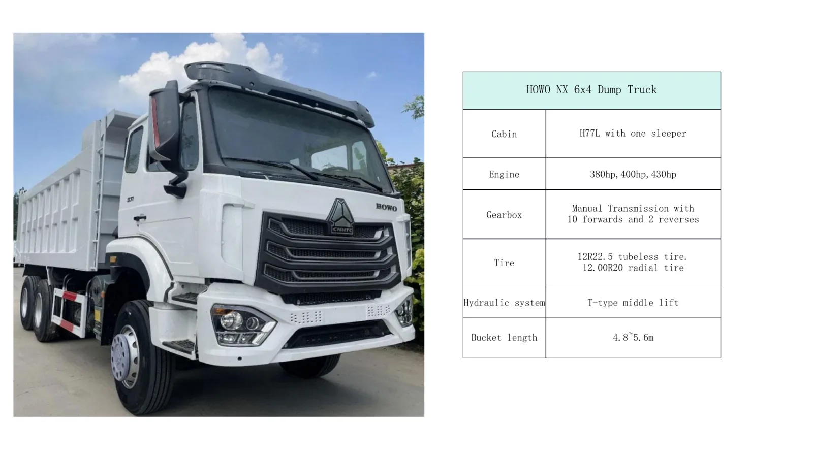HOWO NX 6x4 Dump Truck